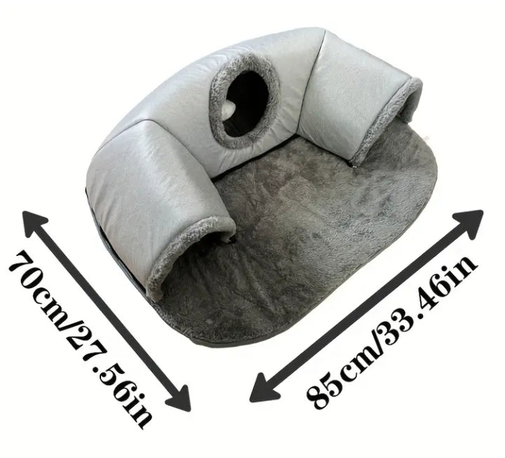 3 in 1 Cozy Cat Tunnel Bed