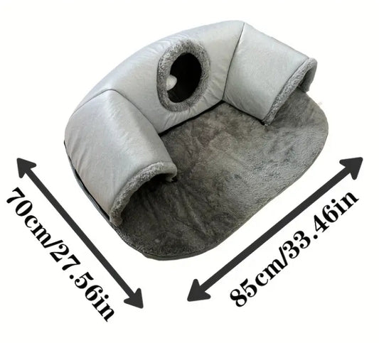 3 in 1 Cozy Cat Tunnel Bed