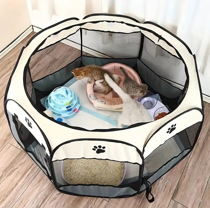 Foldable Octagon Pet Playpen Tent
