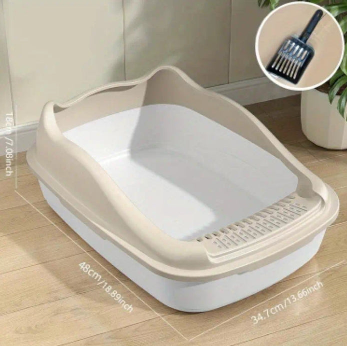 Large Semi Enclosed Cat Litter Basin