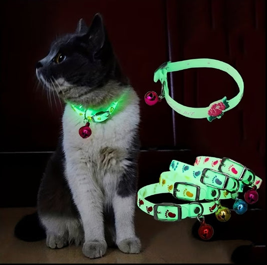 Glow in the Dark Cat Collar 4 pack