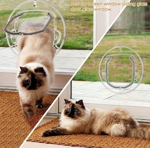 Transparent Cat Door