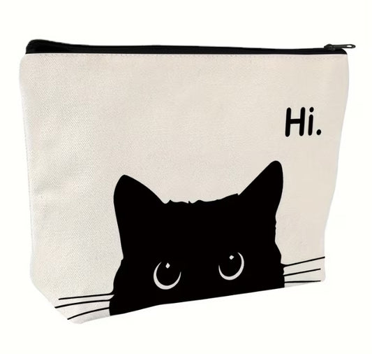 Black Cat Hi Cosmetic Bag