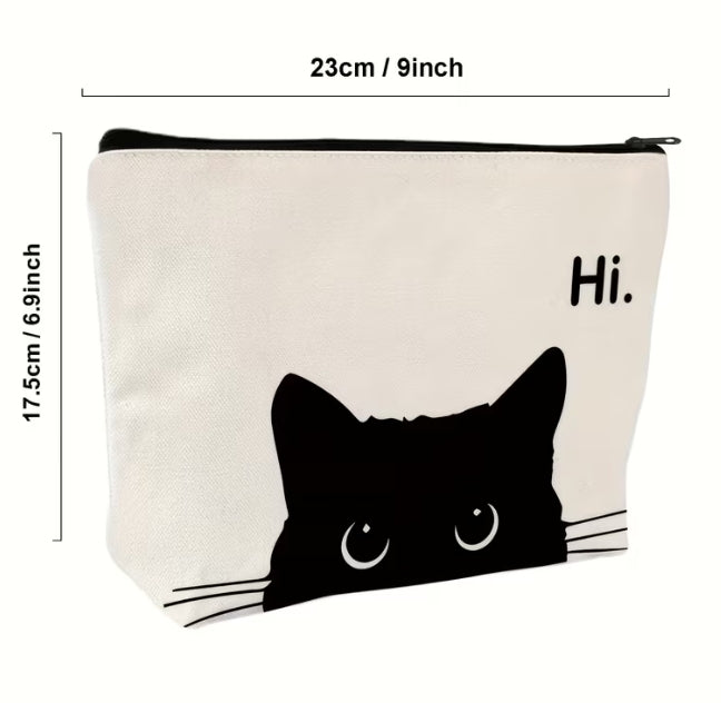 Black Cat Hi Cosmetic Bag