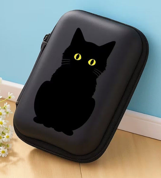 Cute Black Cat Organizer Case